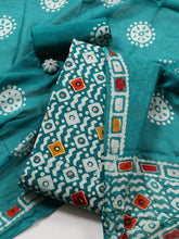 Printed Cotton Blend Unstitched Suit With Dupatta