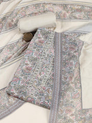 Floral Printed Muslin Unstitched Suit Piece With Dupatta
