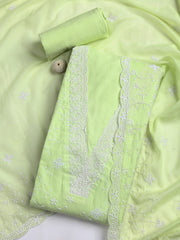 Neck Embroidery Cotton Unstitched Suit With Dupatta