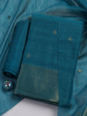 Woven Chanderi Unstitched Suit Piece With Dupatta
