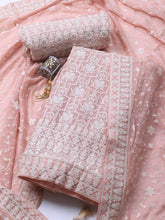 Embroidered Georgette Unstitched Suit Piece With Dupatta