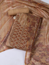 Kantha Work Chanderi Unstitched Suit With Dupatta