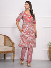 Printed Muslin Kurta With Pants