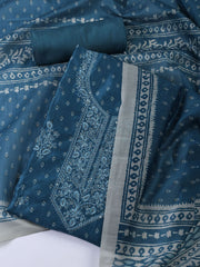 Neck Embroidery Chanderi Unstitched Suit With Dupatta