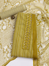 Printed Cotton Blend Unstitched Suit With Dupatta