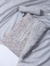 Printed Cotton Blend Unstitched Suit With Dupatta