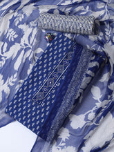 Printed Cotton Blend Unstitched Suit With Dupatta