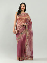 Stone Embroidery Tissue Saree