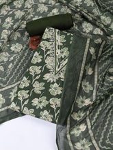 Printed Cotton Blend Unstitched Suit With Dupatta