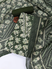 Printed Cotton Blend Unstitched Suit With Dupatta