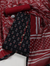 Printed Cotton Blend Unstitched Suit Piece With Dupatta