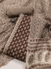 Printed Cotton Blend Unstitched Suit With Dupatta