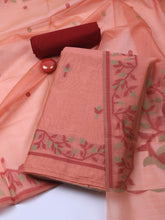 Jamdani Chanderi Unstitched Suit Piece With Dupatta