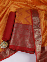 Woven Chanderi Unstitched Suit With Dupatta