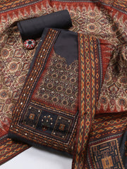 Printed Chanderi Unstitched Suit Piece With Dupatta