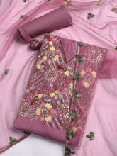 Neck Embroidery Cotton Unstitched Suit With Dupatta