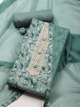 Neck Patti Cotton Blend Unstitched Suit With Dupatta