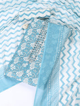 Printed Cotton Blend Unstitched Suit With Dupatta