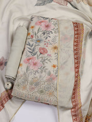 Printed Muslin Unstitched Suit With Dupatta