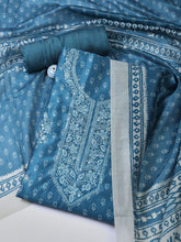 Neck Embroidery Chanderi Unstitched Suit With Dupatta