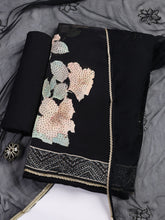 Printed Crepe Unstitched Suit With Dupatta