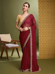 Georgette Embroidered Saree