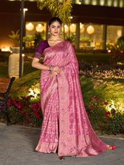 Sequence Embroidery Art Silk Saree