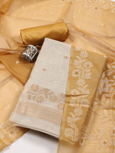 Jamdani Chanderi Unstitched Suit Piece With Dupatta