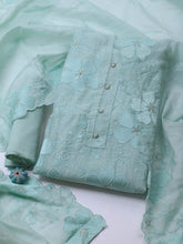 Embroidered Chanderi Unstitched Suit With Dupatta