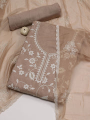 All Over Embroidered Organza Unstitched Suit With Dupatta