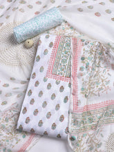 Printed Cotton Blend Unstitched Suit With Dupatta