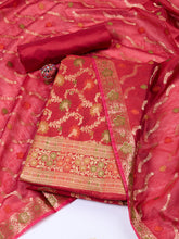 Woven Chanderi Unstitched Suit With Dupatta