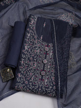 Embroidered Cotton Blend Unstitched Suit Piece With Dupatta