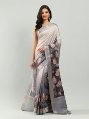 Printed Art Silk Woven Saree