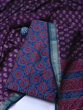 Art Silk Unstitched Suit Piece With Dupatta