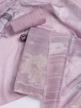 Printed Linen Unstitched Suit Piece With Dupatta