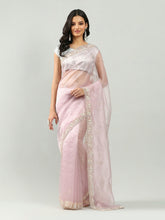 Sequence Embroidery Tissue Saree