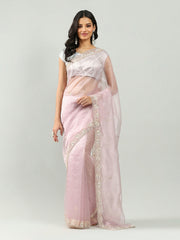 Sequence Embroidery Tissue Saree