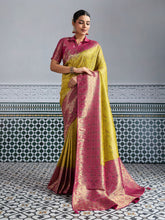 Woven Design Meenakari Kanjivaram Silk Saree