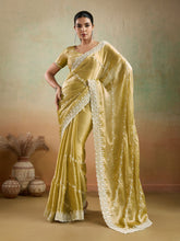 Embroidered Chiffon Velvet Saree