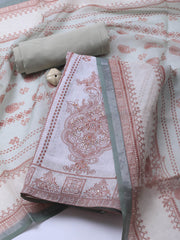 Printed Linen Unstitched Suit With Dupatta