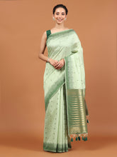 Woven Border Booti Art Silk Saree