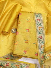 Woven Chanderi Unstitched Suit Piece With Dupatta