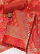 Woven Chanderi Unstitched Suit With Dupatta