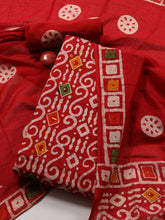 Printed Cotton Blend Unstitched Suit With Dupatta