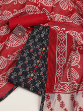 Printed Cotton Blend Unstitched Suit With Dupatta