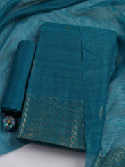 Woven Chanderi Unstitched Suit Piece With Dupatta