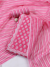 Printed Cotton Blend Unstitched Suit With Dupatta