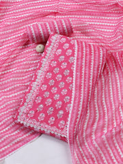 Printed Cotton Blend Unstitched Suit With Dupatta