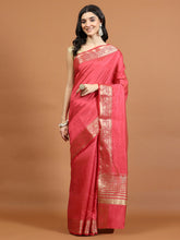 Zari Border Booti Art Silk Woven Saree